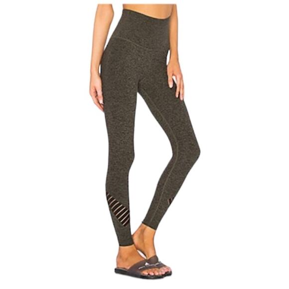 Beyond Yoga Green Spacedye Stack and Slice High Waist Leggings - Picture 1 of 8